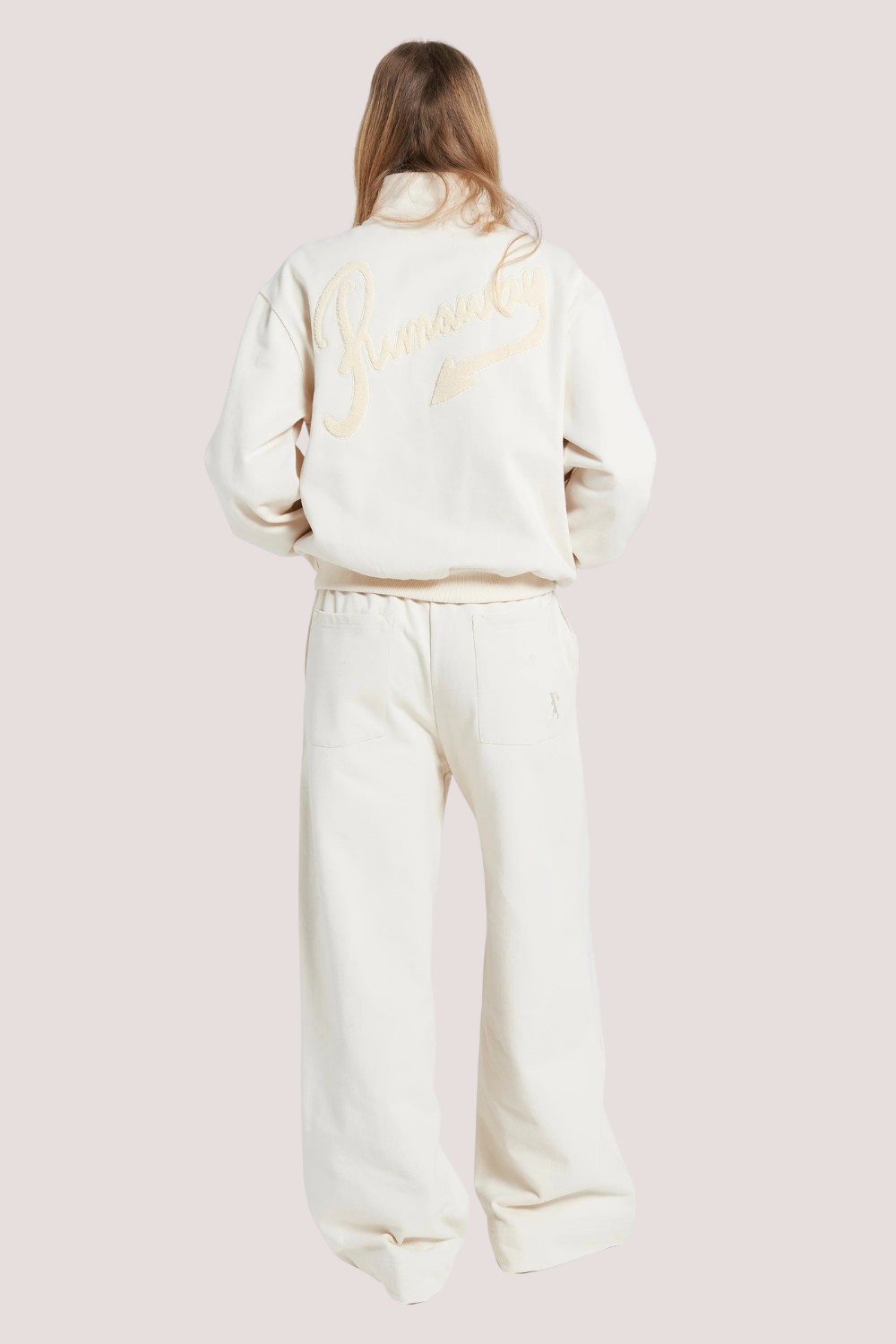 Pin Tuck Track Pants | Ecru