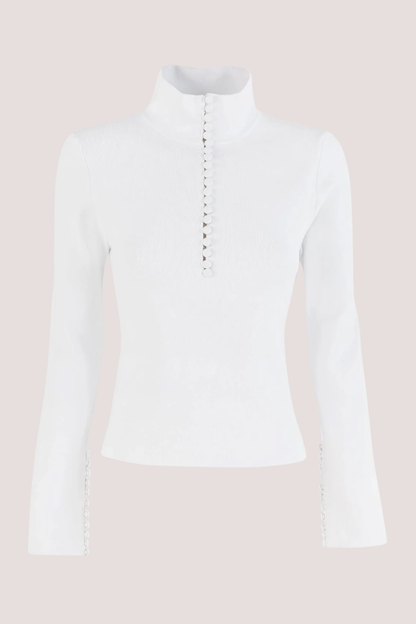 Mayfair Long Sleeve Top | Off White