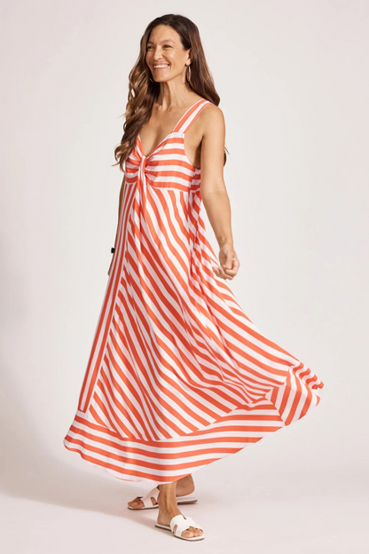 Treville Stripe Tank Maxi Dress | Coral