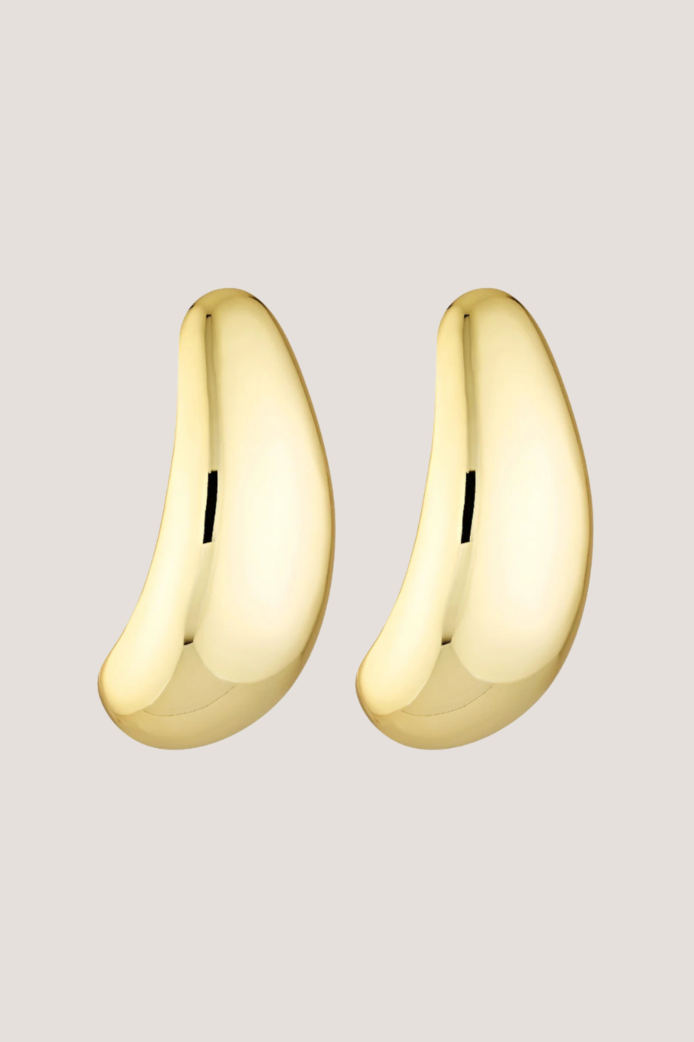 Blob Earrings Maxi  (Clip On)  | Gold
