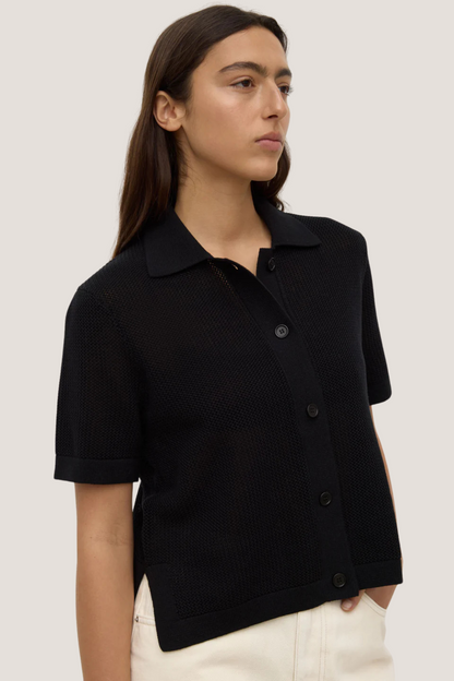 Kismet Knit Short Sleeve Shirt | Black