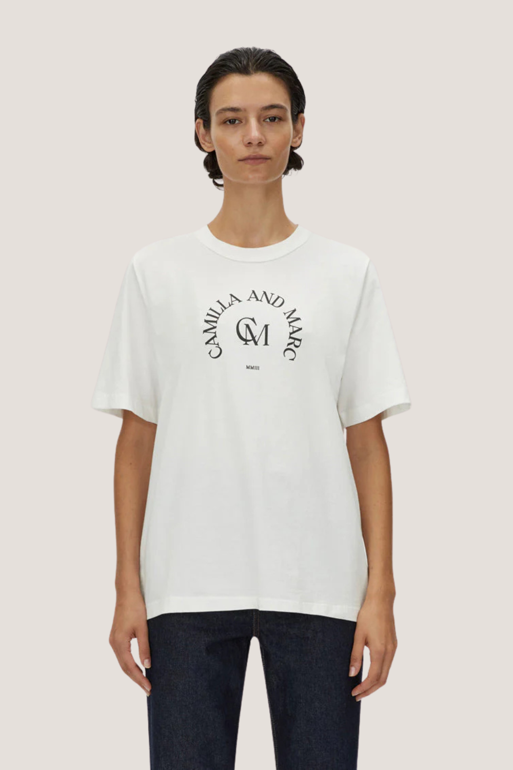 Karine Graphic Tee | Soft White