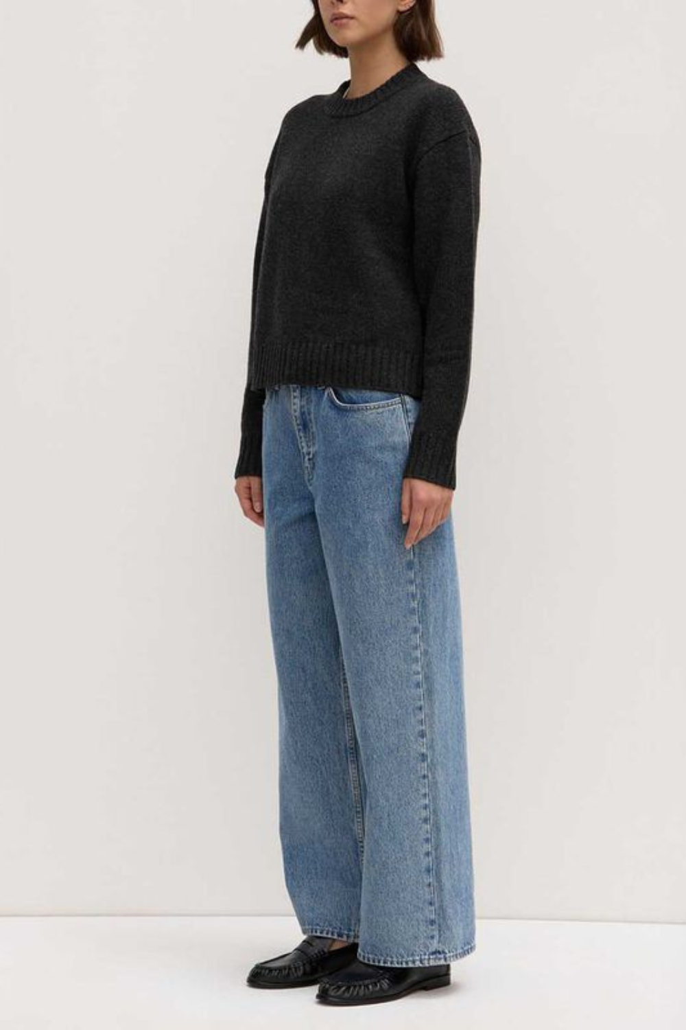 Beau Wool Merino Knit | Charcoal