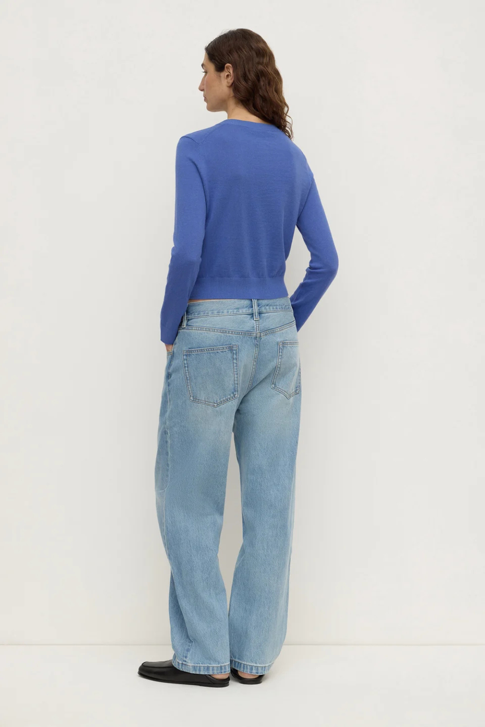 Orina Cotton Cashmere Cardigan | New Blue