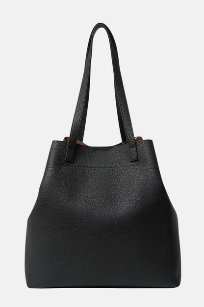 Carter Tote Black | Tan Chain Print