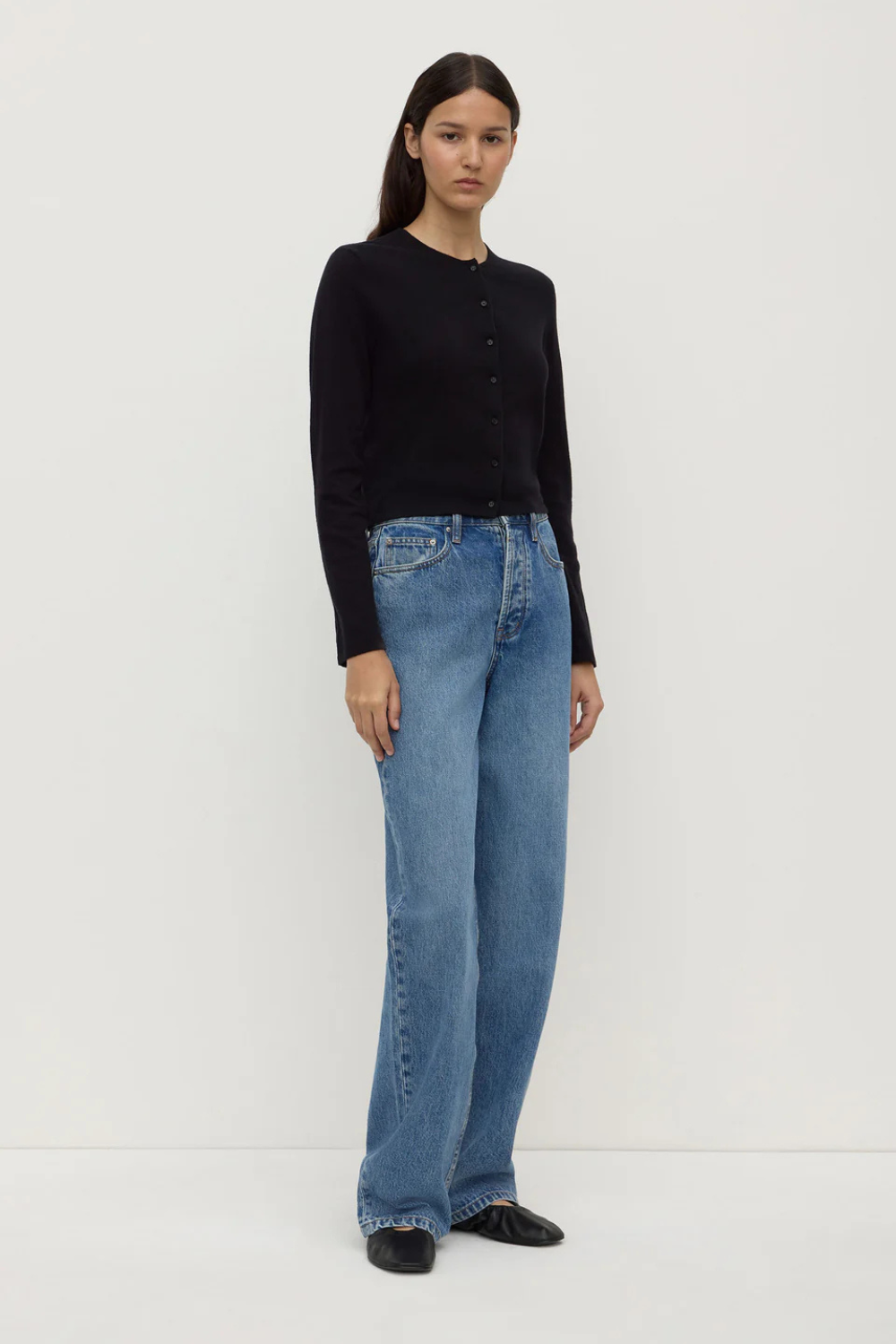 Tilly Cotton Cashmere Cardigan | Black