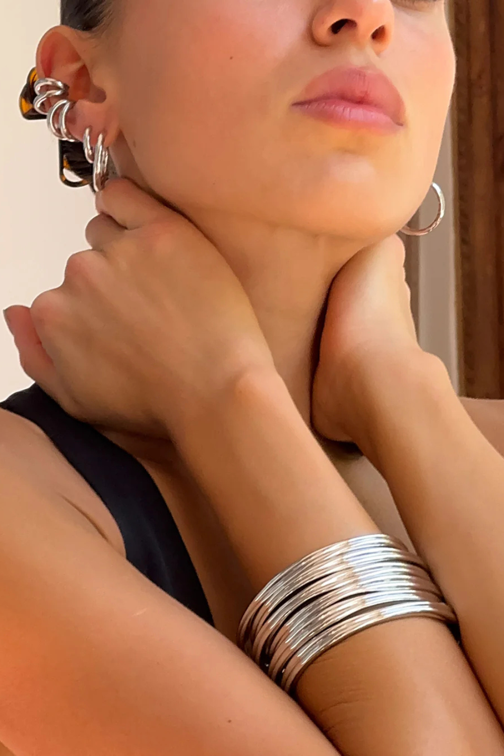 Mallorca Bangles Set | Silver