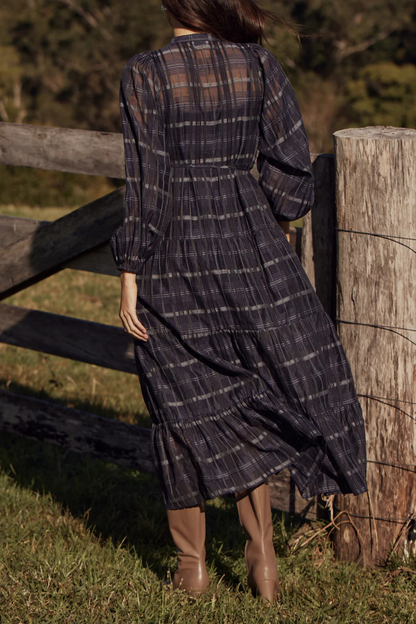 Zeal Dress | Ink Black Check