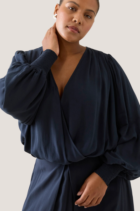 Oline Cropped Top | Navy