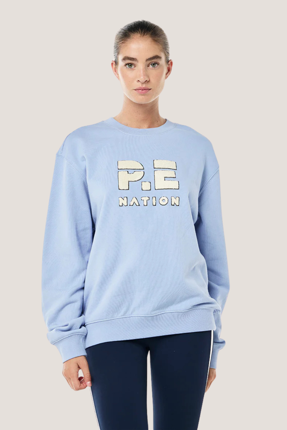 Heads Up Boucle Sweat | Dusty Blue