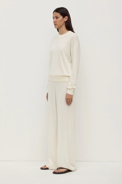Cotton Cashmere Lounge Sweater | Cream