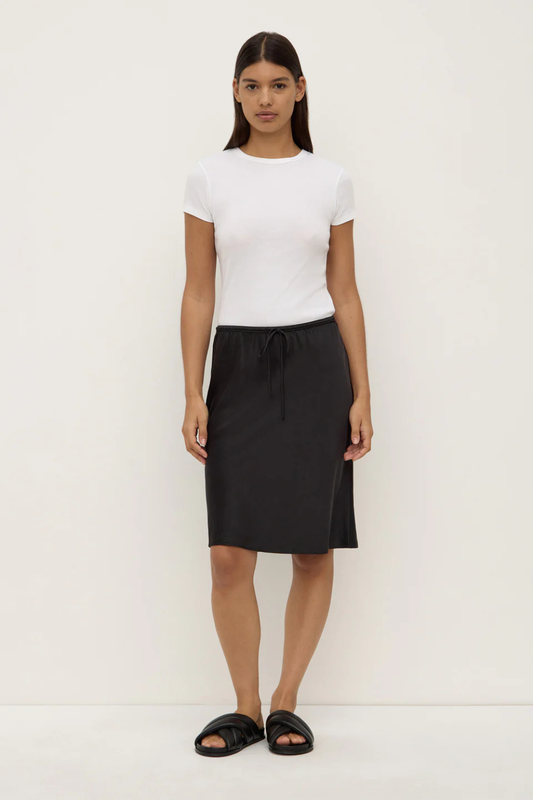 Pippa Silk Skirt | Black