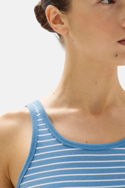 Drew Rib Tank | Bahama/White