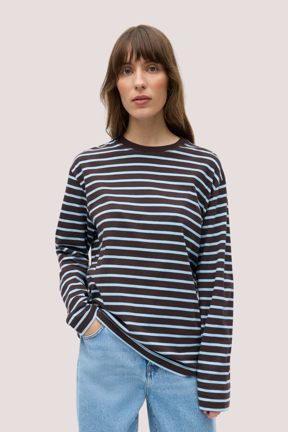 Enkulla LS Stripe | Chocolate Blue Stripe