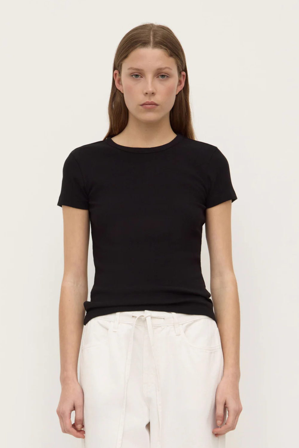 Linley Rib Tee | Black