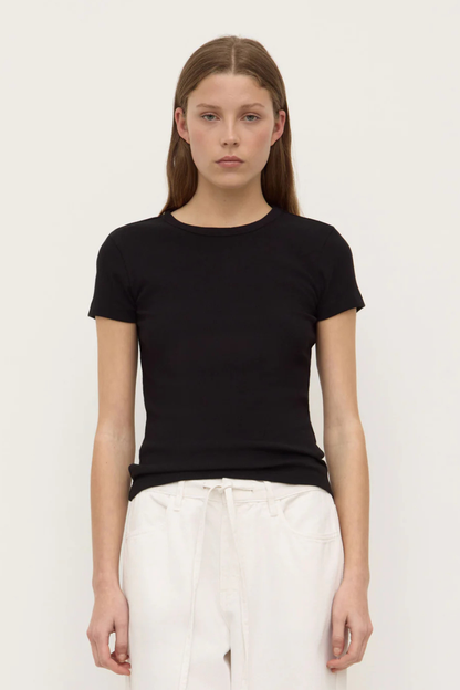 Linley Rib Tee | Black