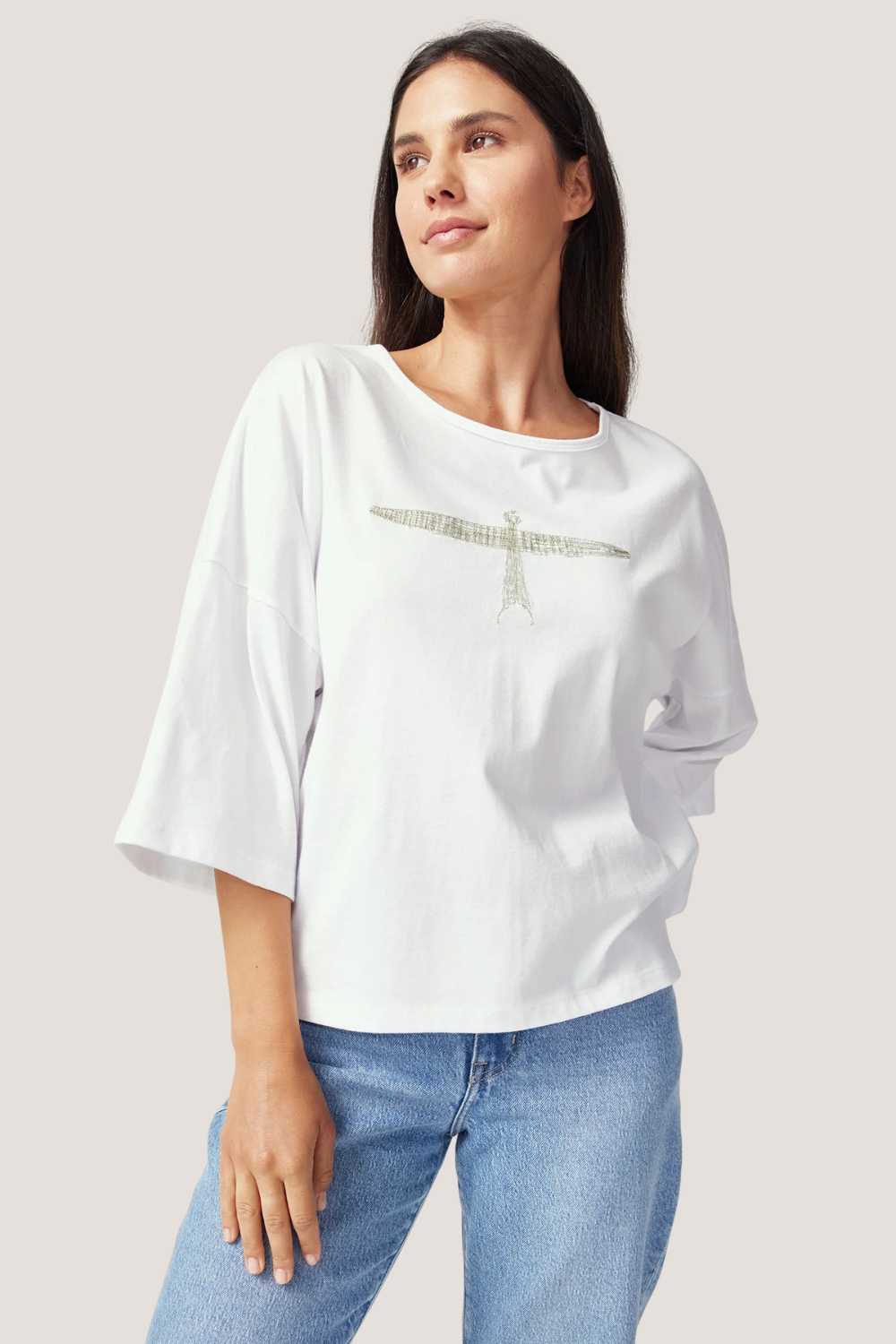 Kite Tee | White/Leaf
