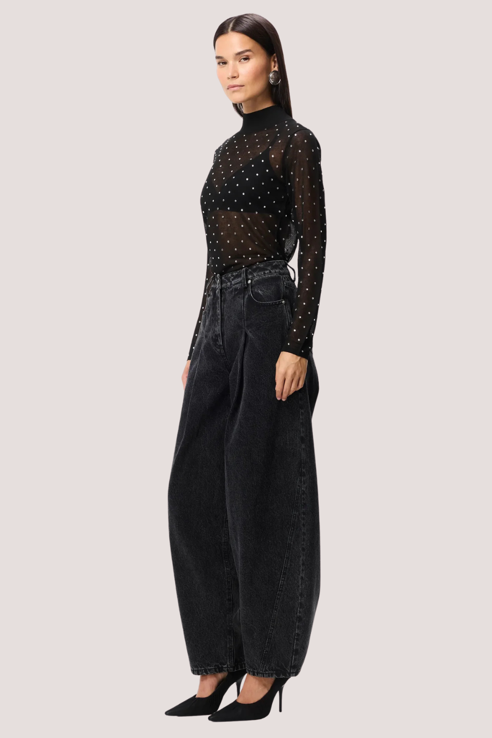 Celeste Knit Top | Black Crystal