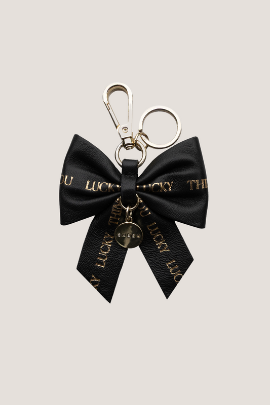 Charm Keyring | Ribbon Black