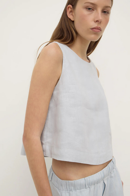 Estelle Linen Top | Cloud