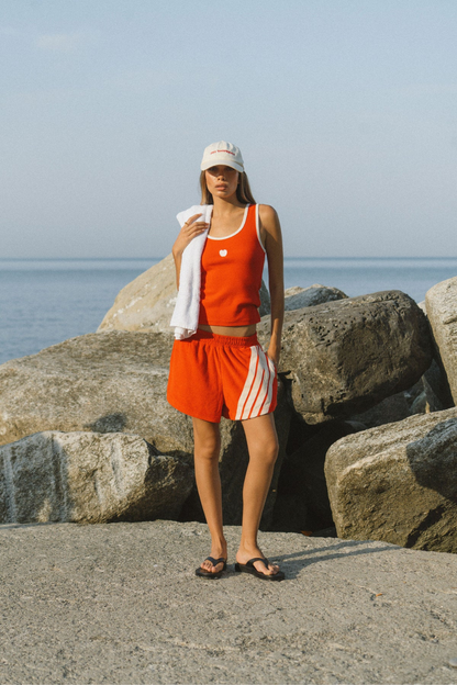 Manzana Rib Tank | Apple Red