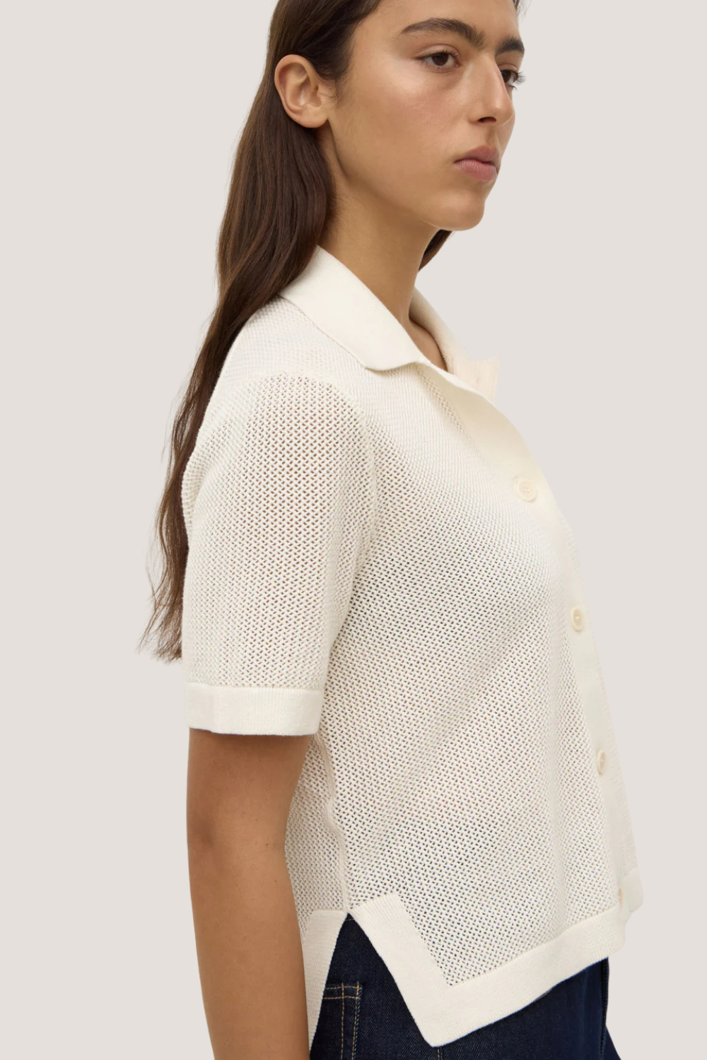 Kismet Knit Short Sleeve Shirt | White