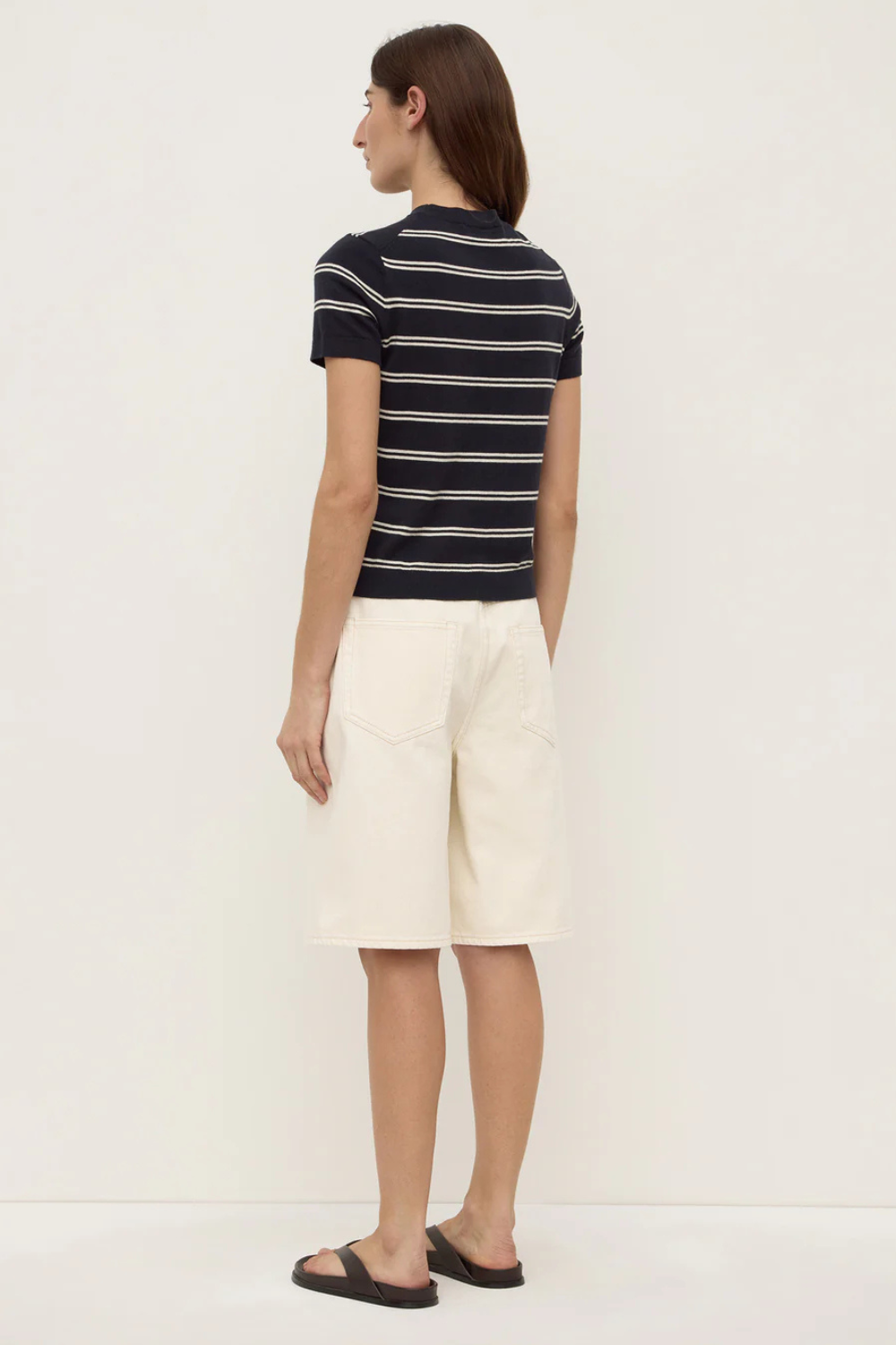 Cashmere Tee | True Navy/Cream