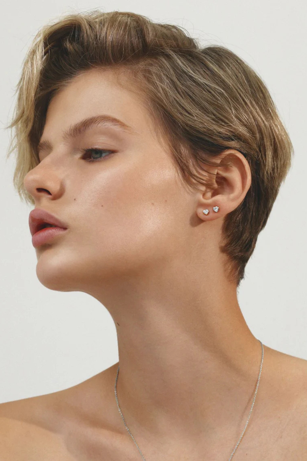 True Love Flat Back Studs | Silver