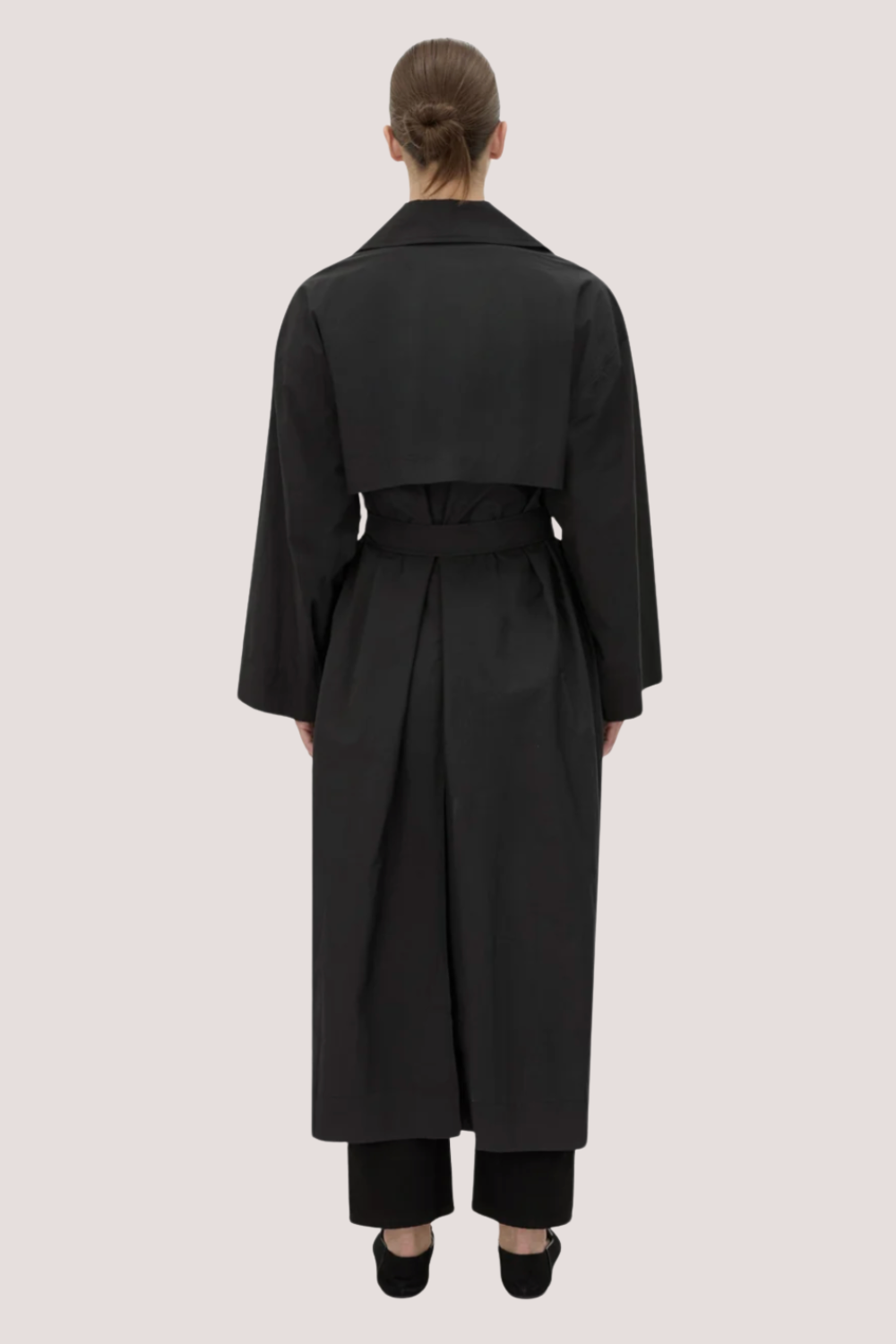 Rhia Sheer Full Length Trench | Black