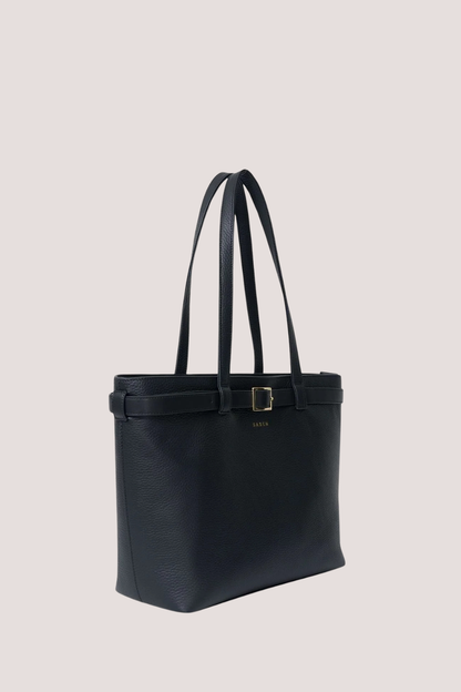 Tabby Shoulder Bag | Black + Bronze