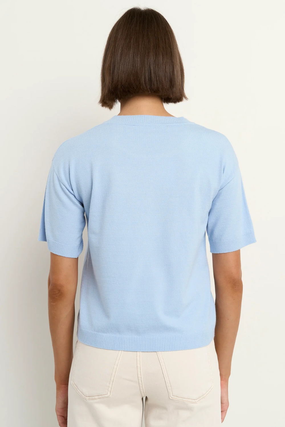 Precise Sky Blue SS Knitted Tee