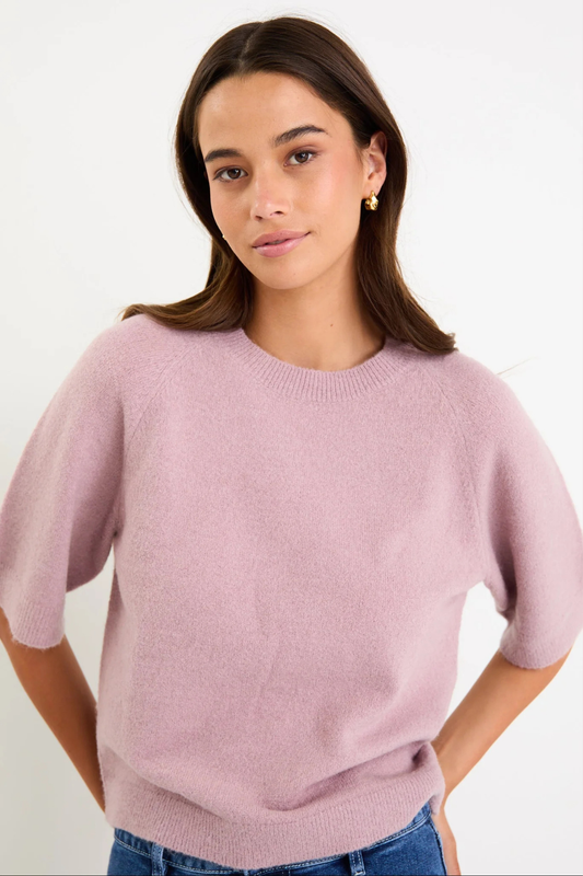 Assemble Blush Alpaca Blend Raglan Knit Tee