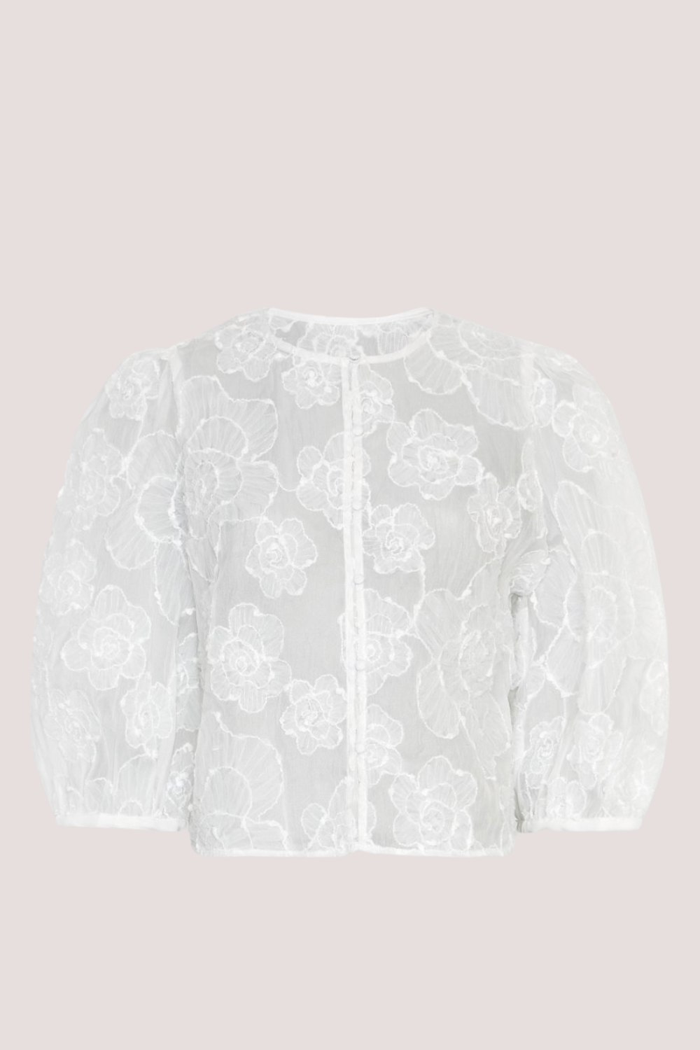 MSCH Ismene 3/4 Shirt Emb | Bright White