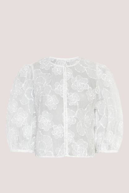 MSCH Ismene 3/4 Shirt Emb | Bright White