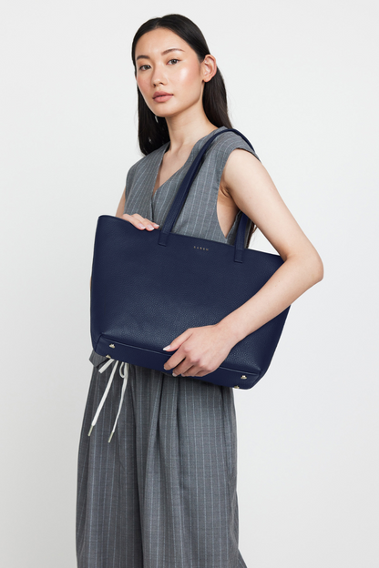 Tilbury Shoulder Bag | Midnight Blue + Bronze