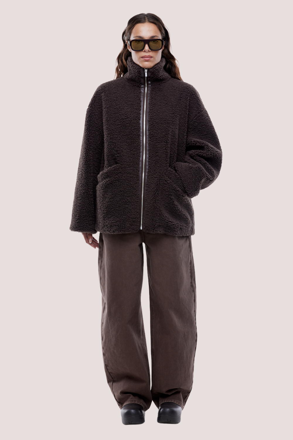 Jayla Teddy Jacket | Espresso