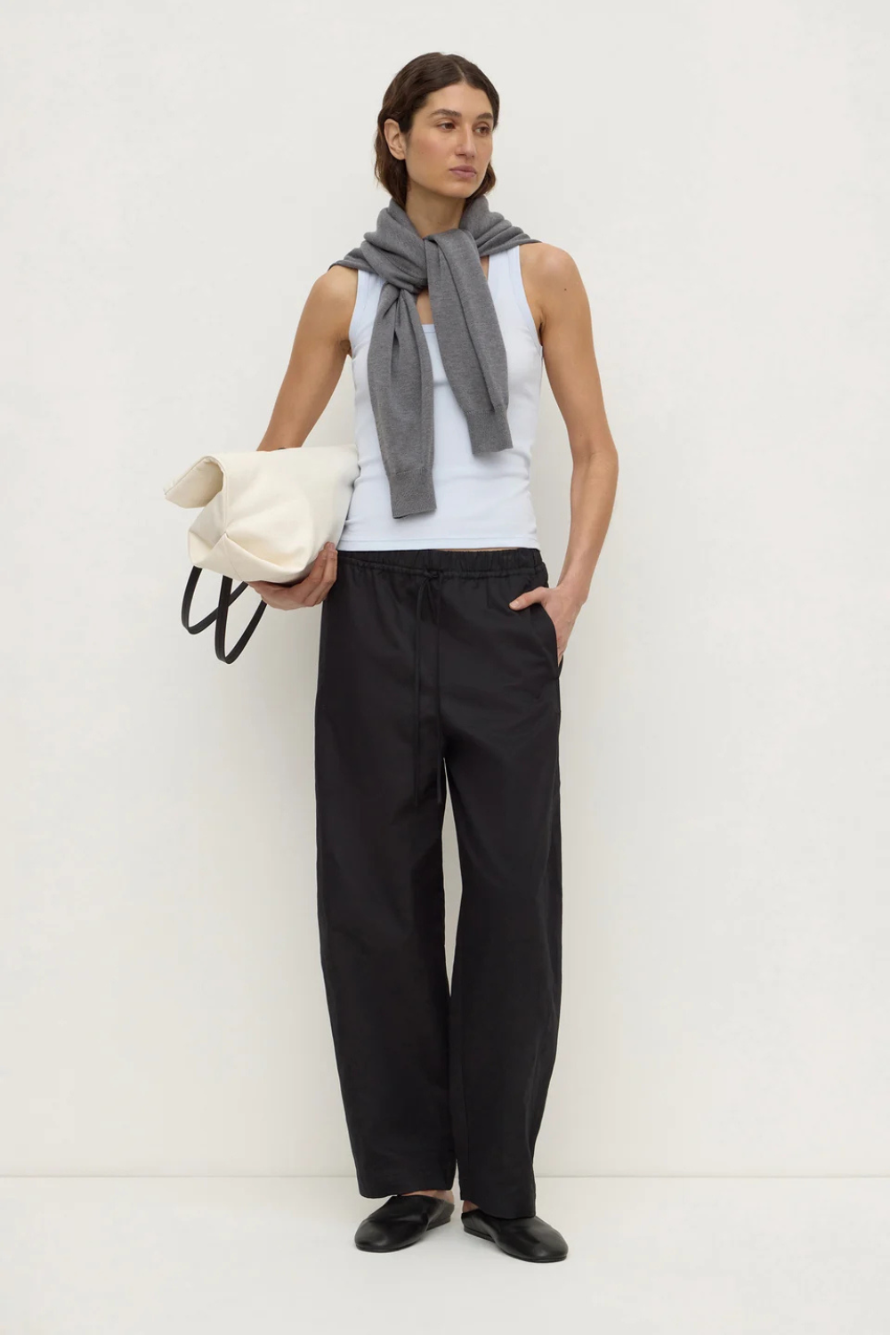 Robyn Scoop Neck Rib Tank | Powder Blue