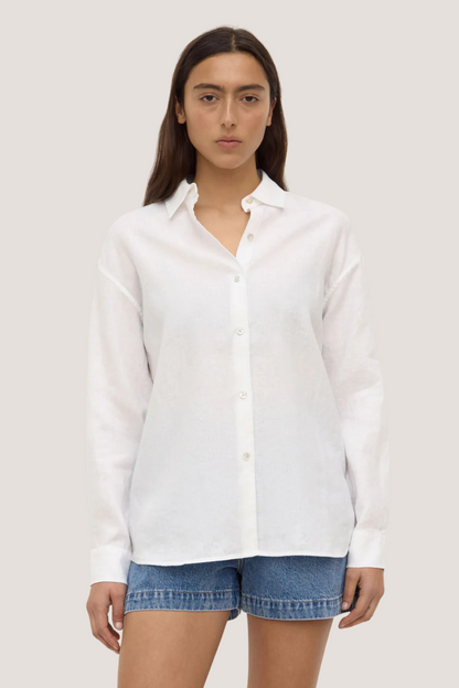 Everyday Linen Long Sleeve Shirt | White
