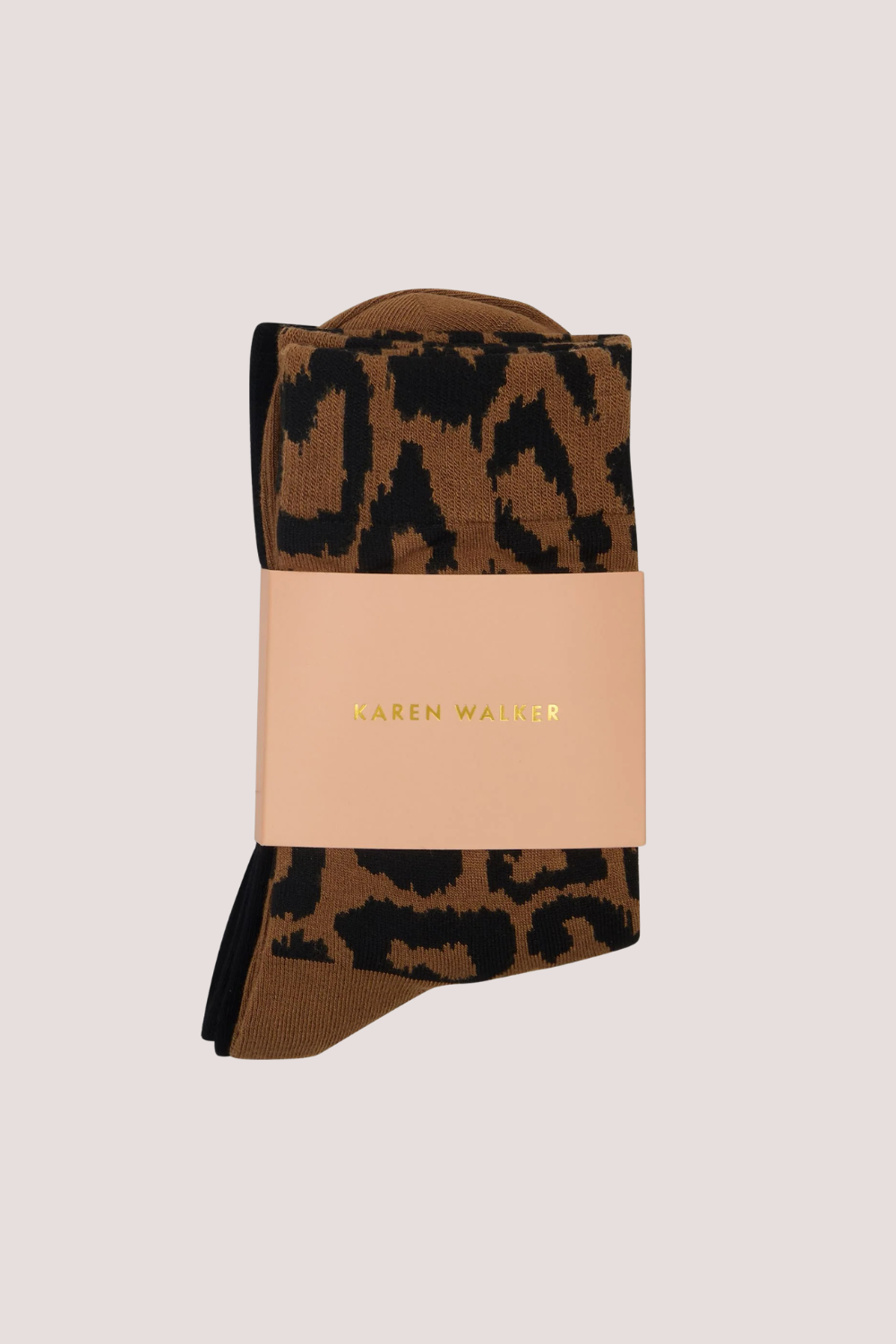 Leopard Socks 2 Pack | Tan Black