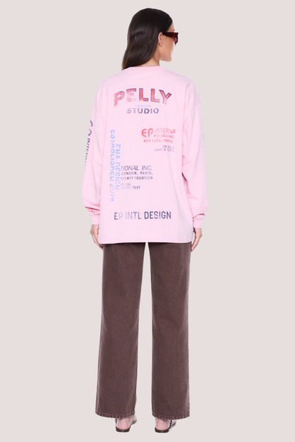 Hailey Long Sleeve Cuffed Tee | Blush Pink