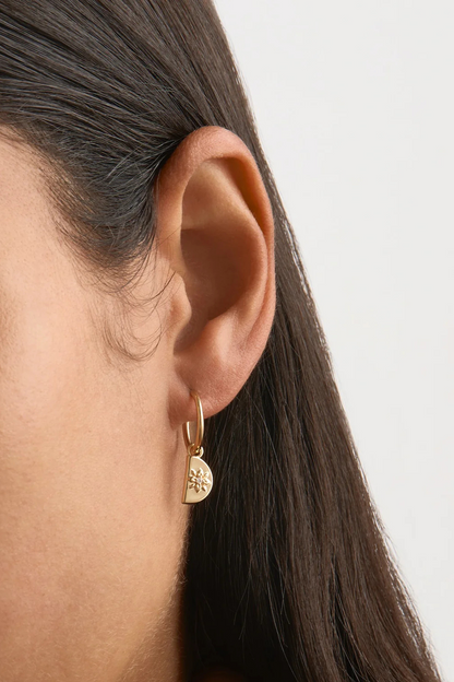 18k Gold Vermeil Lotus Hoops