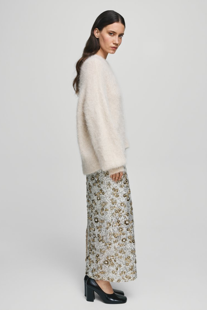 MSCH Magnolia HW Skirt EMB | Silver/T Coco