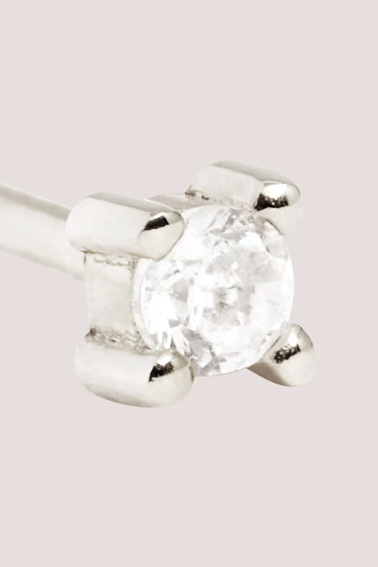 Sterling Silver Pure Light Stud Earrings