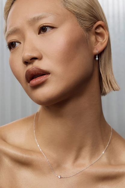 Starburst Mini Hoops | Silver