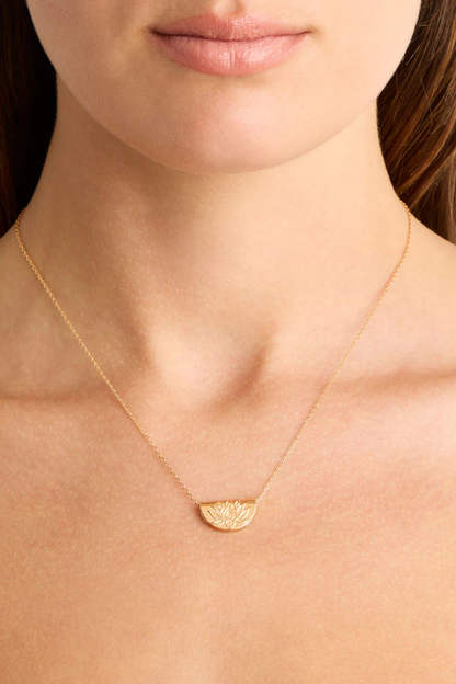 18k Gold Vermeil Lotus Short Necklace