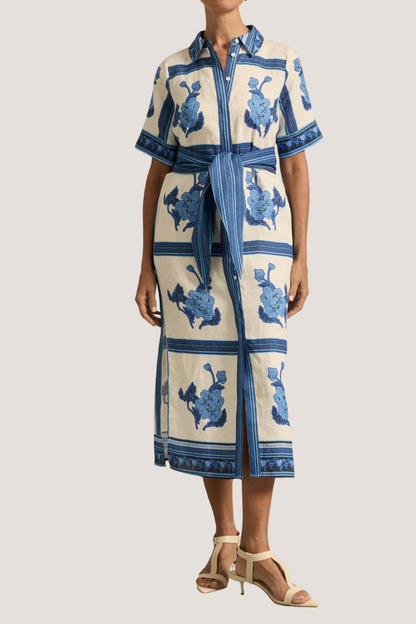 Roam Dress | Azure Collage - PRE ORDER