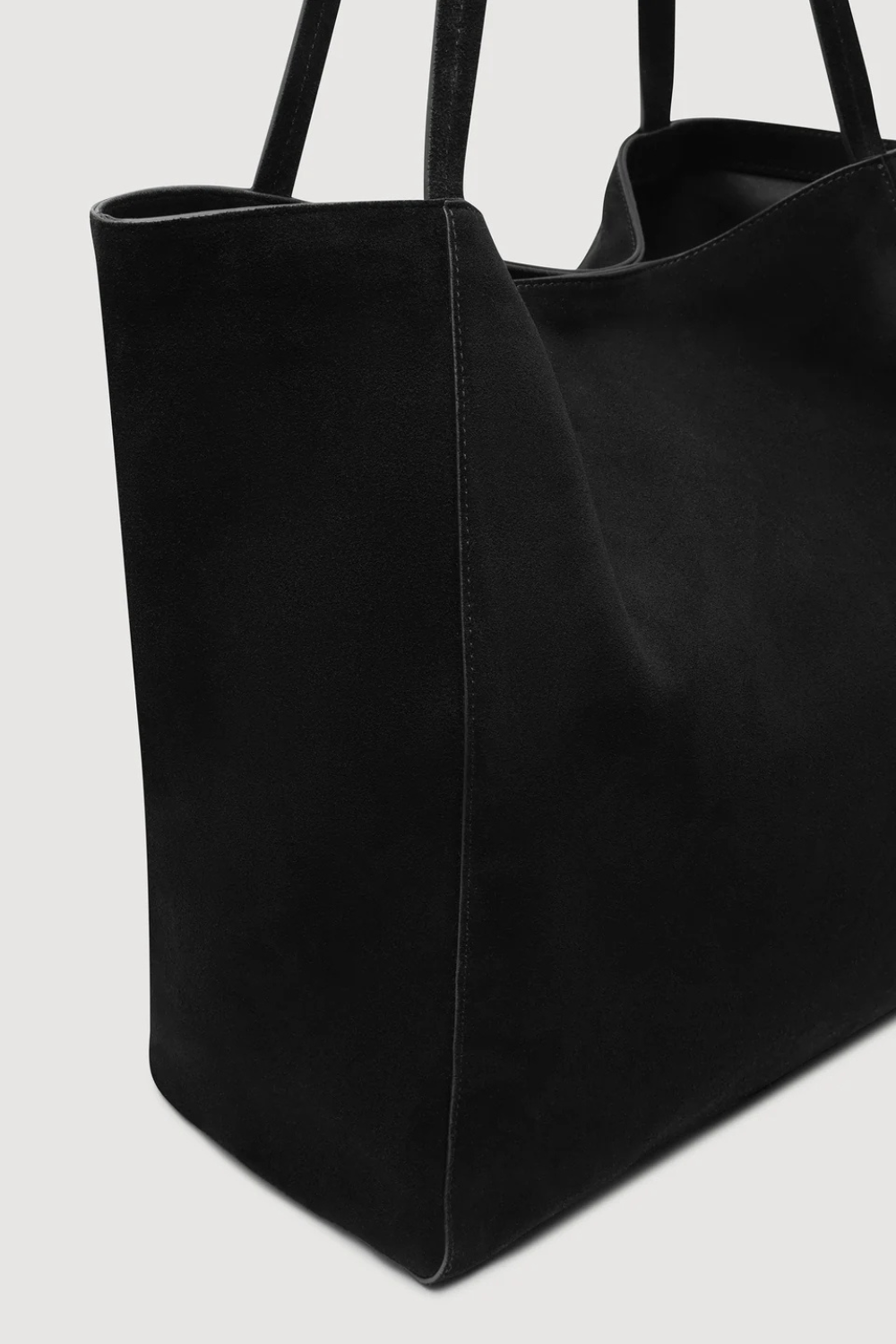 Paige Suede Tote Bag | Black