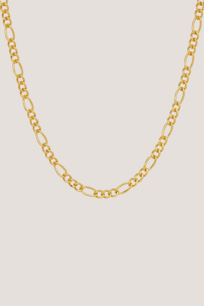 Figaro Chain Necklace | Gold