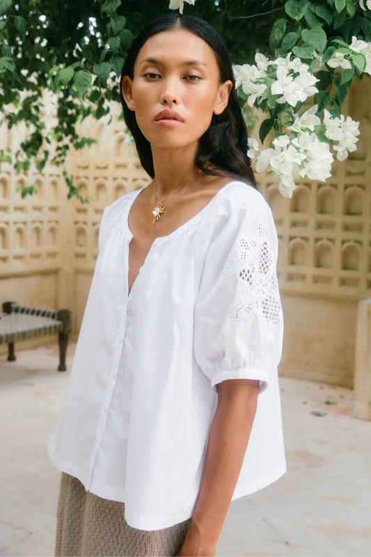 Nilsa Button Top | Lotus