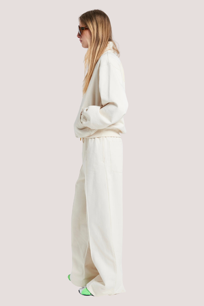 Runaway Scrawl Zip-Up Sweatshirt | Ecru